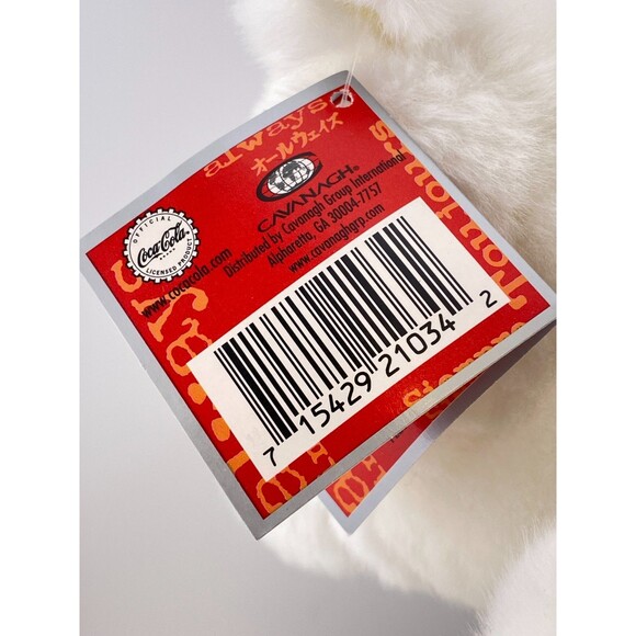 Coca Cola Brand 10" Santa Polar Bear Bean Bag Plush Stuffed Animal Bottle w/Tags - Picture 4 of 13